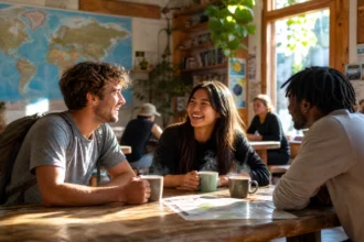 make friends while traveling alone naturally