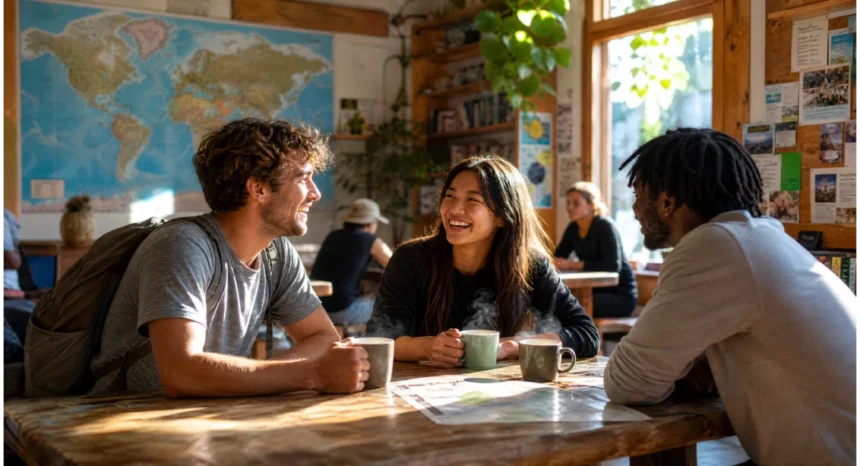make friends while traveling alone naturally