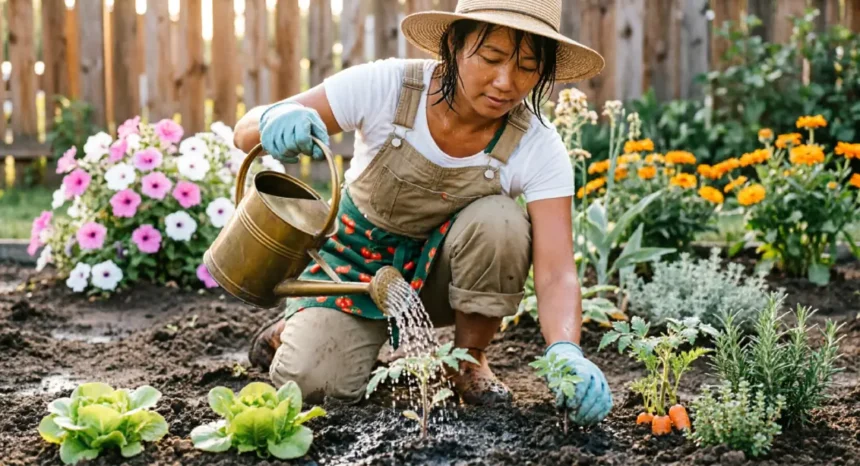 how often to water a small backyard garden